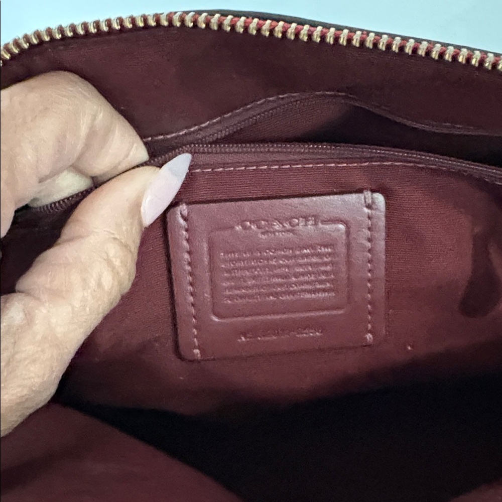 Coach Red Satchel with Gold Details - Picture 7 of 8